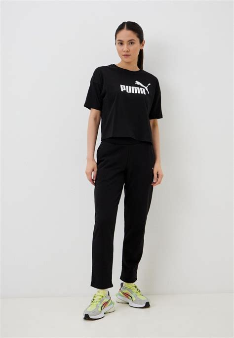 Футболка PUMA ESS Cropped Logo Tee цвет черный RTLADD001701 купить