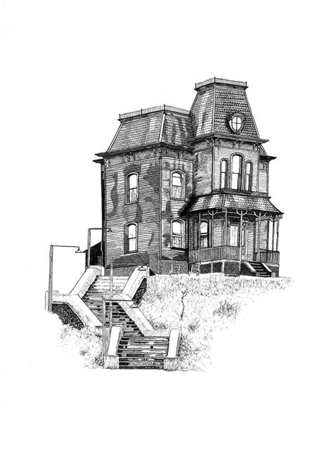 Bates House – Alfred Hitchcock/Bates Motel Psycho House – Corbett Ink