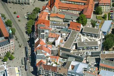 Erfurt von oben Baustelle zum Neubau des Gebäudekomplexes des