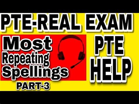 PTE Most Repeated Spelling Part 3 YouTube