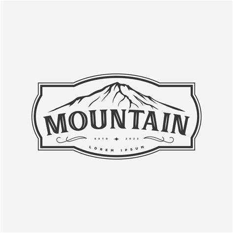 Logo Et Vecteur De Montagne Vecteur Premium