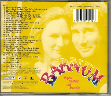 Barnum (Original Broadway Cast Recording) - CD - CD Greeting, LLC