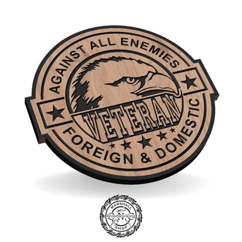 Against All Enemies Veteran Eagle Patriot Nation Design