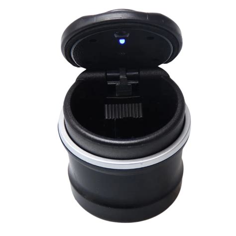 Classic Car Ashtray - Smokeless, Plastic Body with LED Light in Black ...