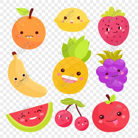gambar kartun buah lucu png  gratis lovepik