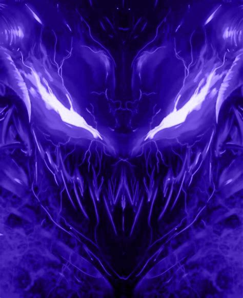 Abstract Purple Monster Head Galaxy Wallpaper