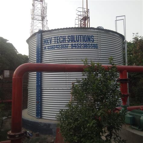 Over Head Zincalume Water Storage Tanks For Fire Fighting Liter