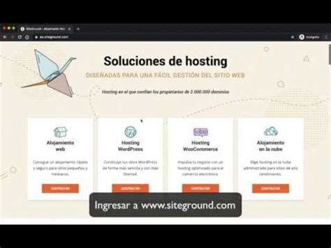 Como Contratar Servidor Siteground Paso A Paso Youtube