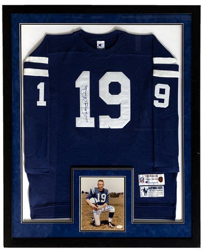 Baltimore Colts Johnny Unitas Signed Jersey And Photograph For Sale At