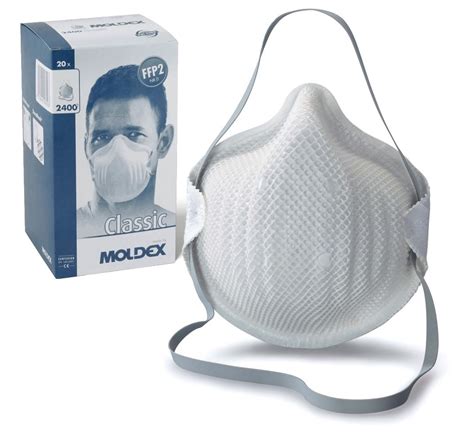 Moldex 2400 Classic Non Valved Disposable Respirator Mask FFP2 NR D