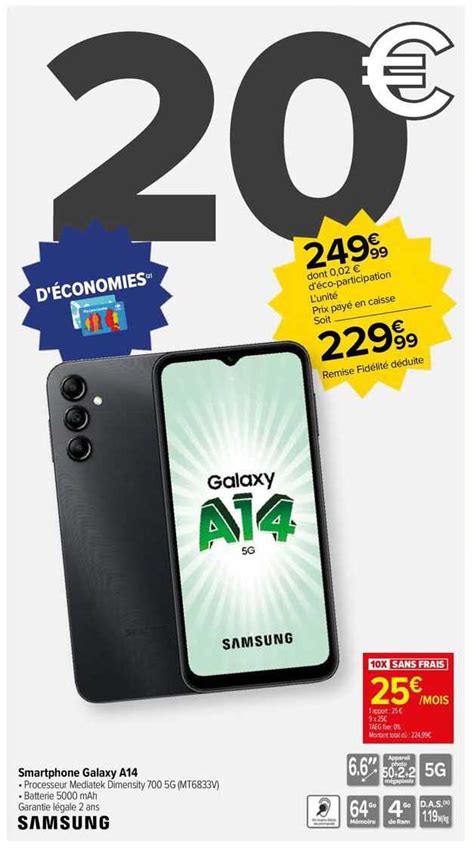 Promo Smartphone Galaxy A Chez Carrefour Icatalogue Fr