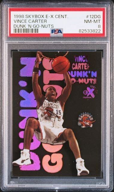 Skybox E X Century Dunk N Go Nuts Clear Vince Carter Raptors