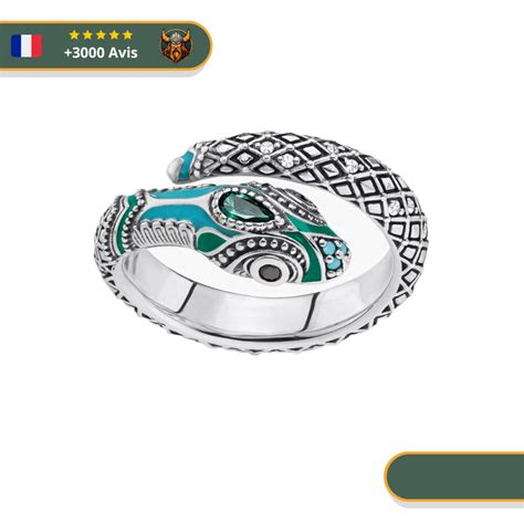 Bague Viking Serpent Jormungand En Argent En Livraison Gratuite