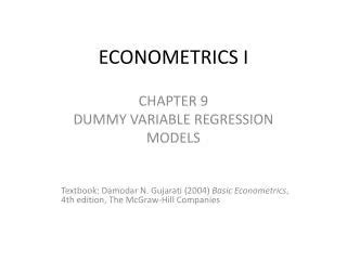 Ppt Econometrics Chapter The Nature Of Regression Analysis