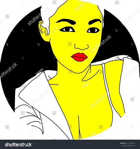 Beautiful Sexy Woman Half Naked Showing Stock Illustration Shutterstock