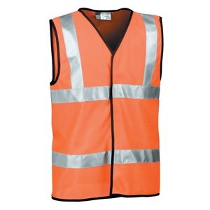 Orange High Visibility Sleeveless Vest WISE Worksafe