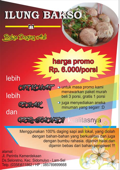 Contoh Template Brosur Makanan