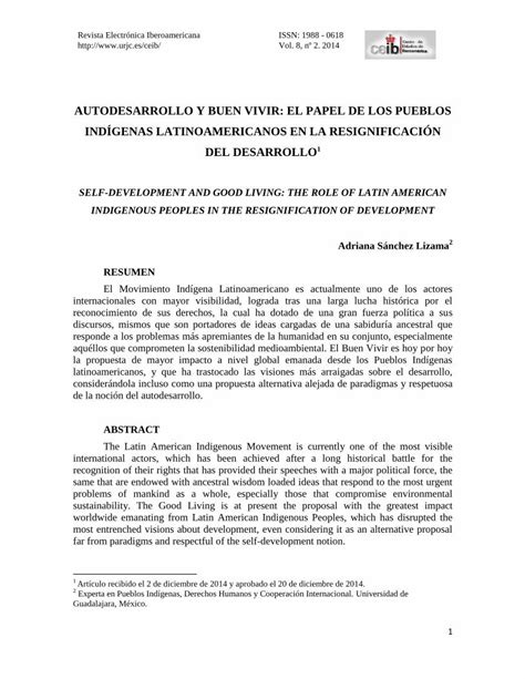 PDF AUTODESARROLLO Y BUEN VIVIR EL PAPEL DE LOS PUEBLOS INDÍGENAS