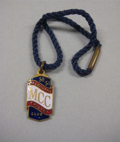 Melbourne Cricket Club membership medallion, season 1950/51 ...