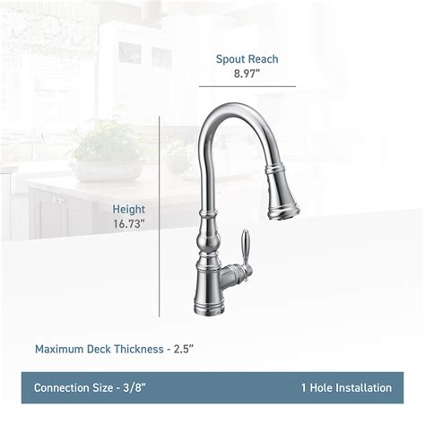 MOEN® Chrome Mod Pull Down Kitchen Faucet | Cabinets To Go