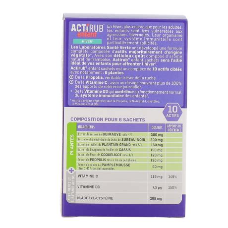 ActiRub Enfant Immunité 20 Sachets