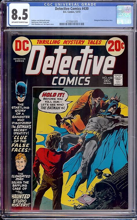 Detective Comics 430 CGC 8 5 Ow W Auction Pedigree Comics