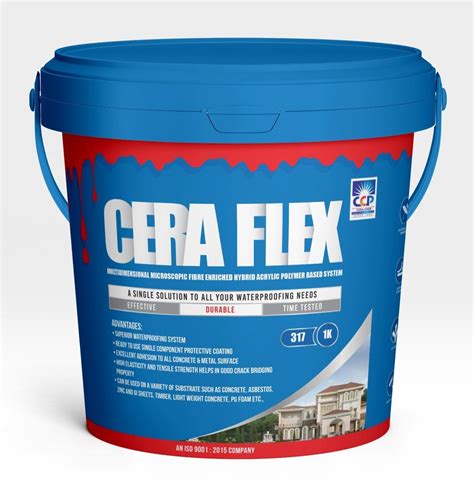 Cera Flex Fibre Enriched 1k Hybrid Acrylic Polymer Based Waterproofing