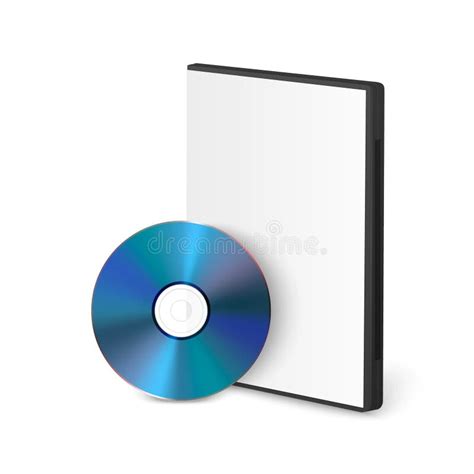 Dvd De Cd Azul Realista Vetor D Caixa Isolada Em Branco Modelo De