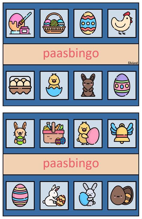 Bingo Pasen Bingo Knutselen Voor Pasen Bingo Kaarten
