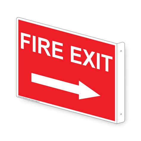 Fire Exit Sign With Arrow