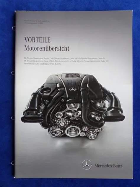 MERCEDES BENZ VORTEILE MOTORENÜBERSICHT R4 V6 V8 AMG Prospekt