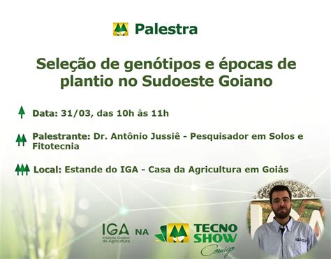 IGA Instituto Goiano De Agricultura Tecnoshow Palestra Apresenta