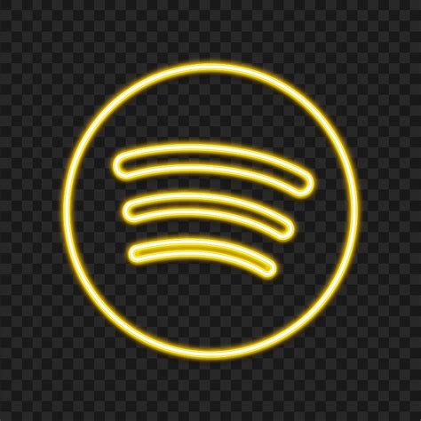 Spotify Yellow Neon Logo Sign PNG | Citypng