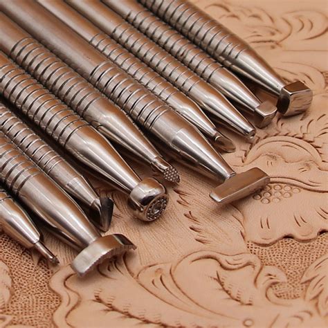 Full Set 304 Stainless Steel Leather Stamp Tools Set Leather Craft Kit