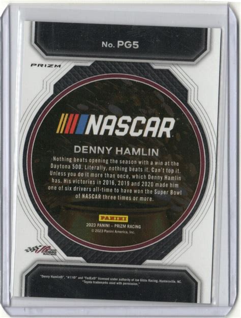 Panini Prizm Nascar Racing Denny Hamlin Silver Prizm Pot Of Gold