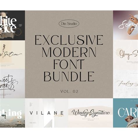 Modern Font Bundle For Commercial Use Bestseller Fonts Etsy