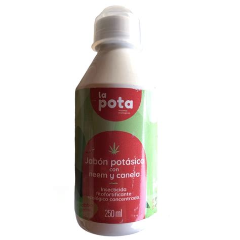 Jabon Potasico con neem y canela La Pota 250ml Insecticida biológico