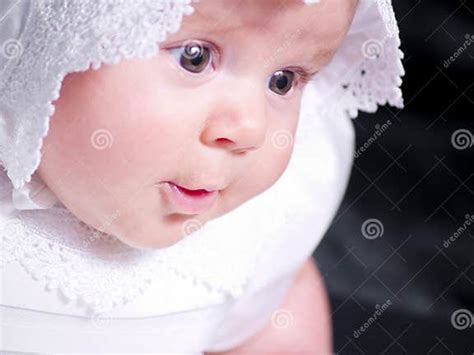 Surprised Baby Girl Stock Photo Image Of Portrait Ceremony 3421530