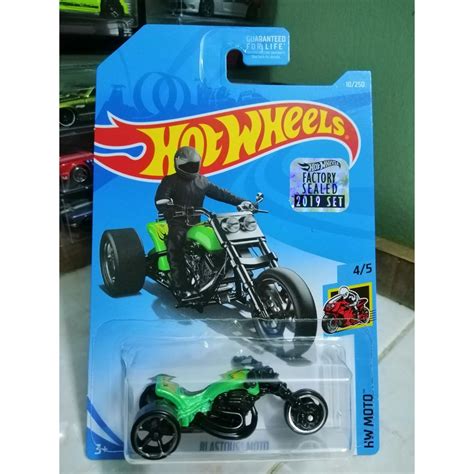 Hot Wheels 2019 Factory Sealed 10 250 HW Moto Blastous Moto Shopee Malaysia