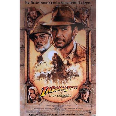 Indiana Jones Last Crusade Signed Poster