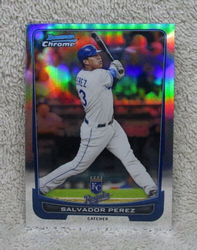 Salvador Perez Bowman Chrome Refractor Card Kansas City