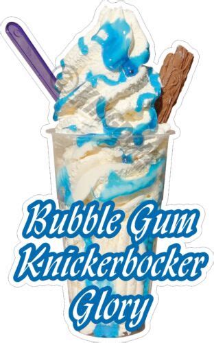 KNICKERBOCKER GLORY BUBBLE GUM ICE CREAM STICKER DECAL CUT EBay