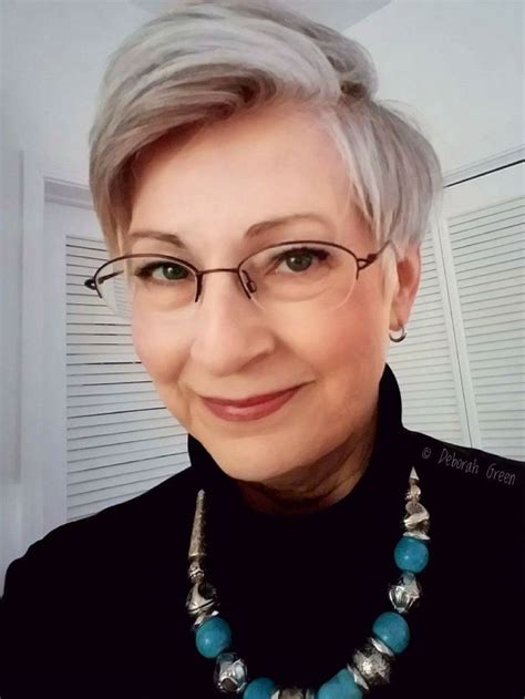 Natural Gray Hair Natural Beauty Grey Hair And Glasses Grey Scale