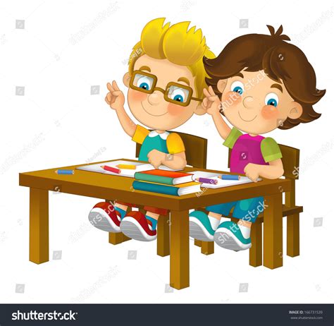 Cartoon Children Sitting Learning Illustration Children Stock Illustration 166731539 | Shutterstock