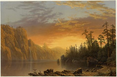 Sunset California Scenery By Albert Bierstadt 1864 One Of The