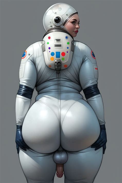 Space Suit Front View Night AI Porn