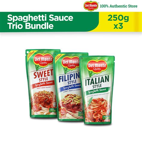 DEL MONTE Spaghetti Sauce Trio Bundle X 3 Items Del Monte Italian