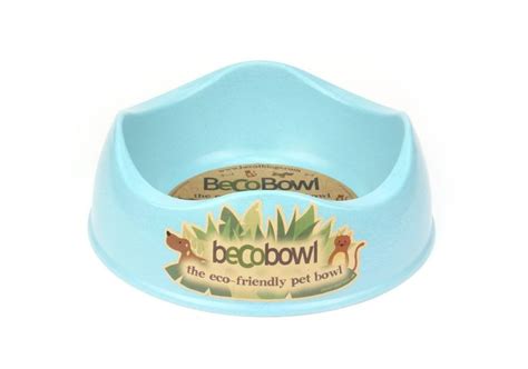 Beco Bamboo Dog Food And Water Bowl Non Slip Easy Clean Blue Large