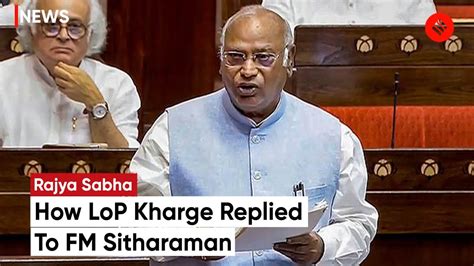 Mallikarjun Kharge Counters FM Sitharaman S Responses In RS Women