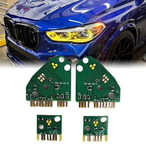 Yellow DRL LED Boards Modules For BMW X5 X5M X6 X6M 2019 2022 Laser